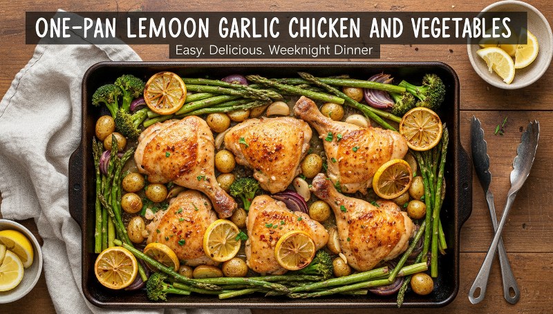 One-Pan Lemon Garlic Chicken and Vegetables