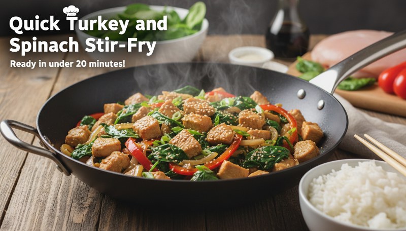 Quick Turkey and Spinach Stir-Fry