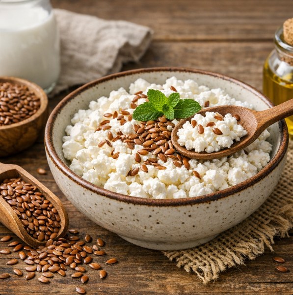 Cottage Cheese with Flaxseeds