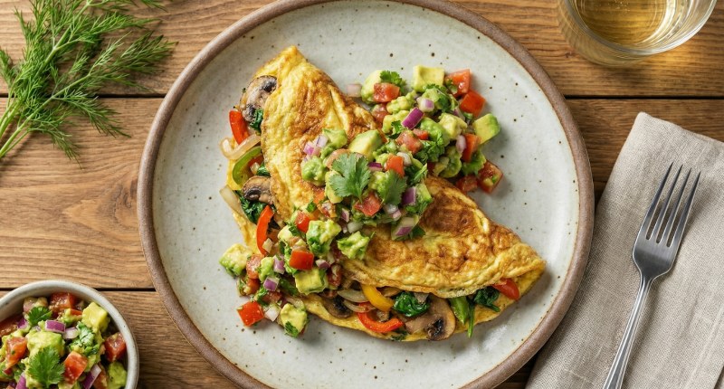 Easy Veggie Omelet for Dinner