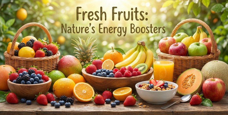 Fresh Fruits Nature's Energy Boosters