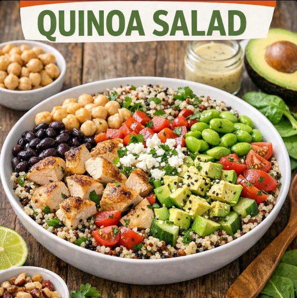 High Protein Quinoa Salad