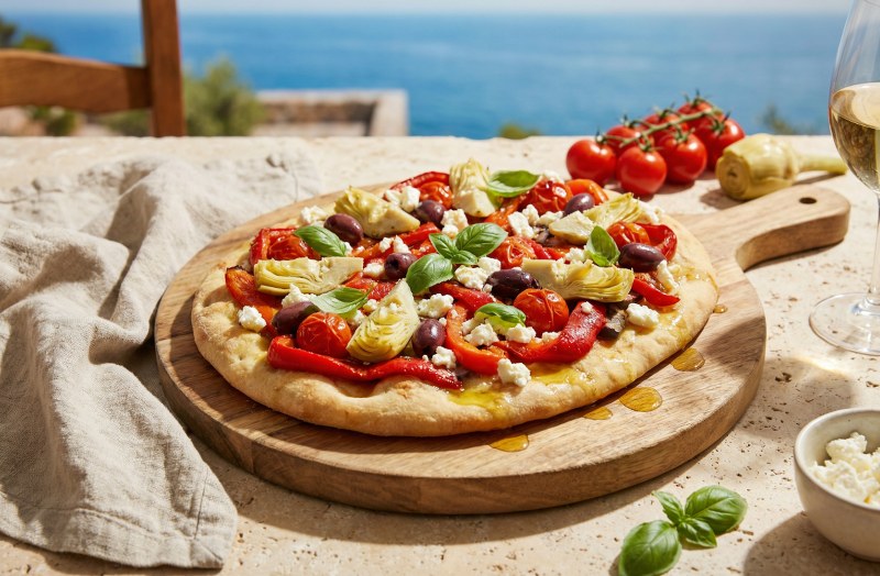 Mediterranean Flatbread Pizza