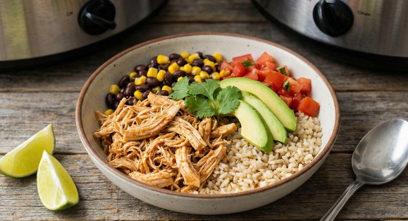 Slow Cooker Chicken Taco Bowls